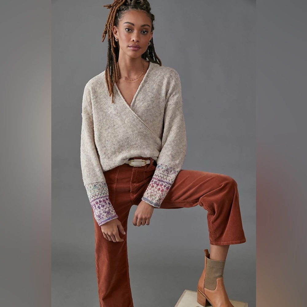 Pilcro By Anthropologie Drew Surplice Sweater 1x